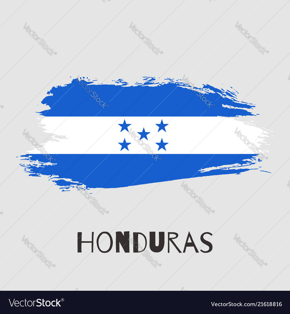 Honduras watercolor national country flag icon Vector Image