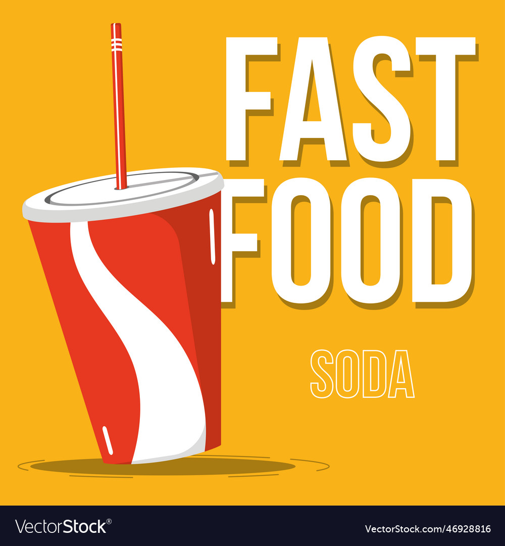 Isolated colored soda fast food