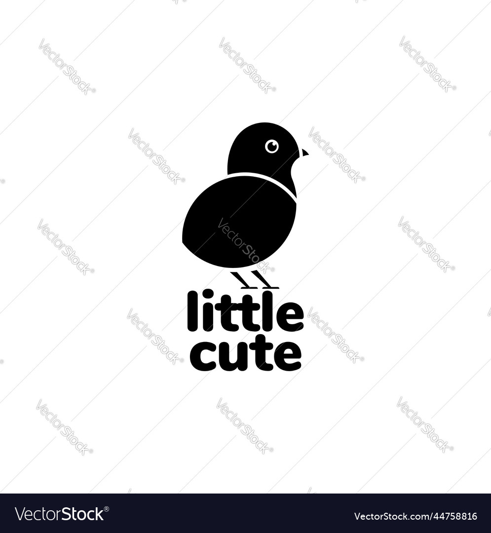 Little bird minimal geometric modern logo design