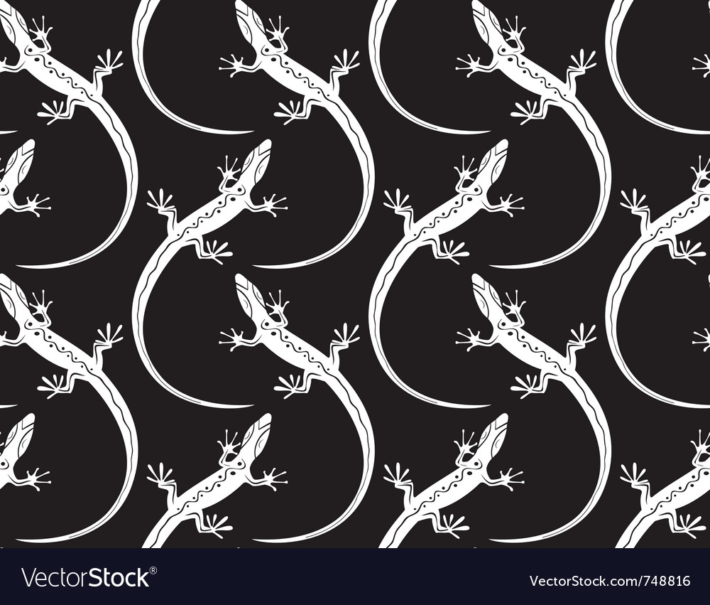 Lizards on a seamless wallpaper pattern