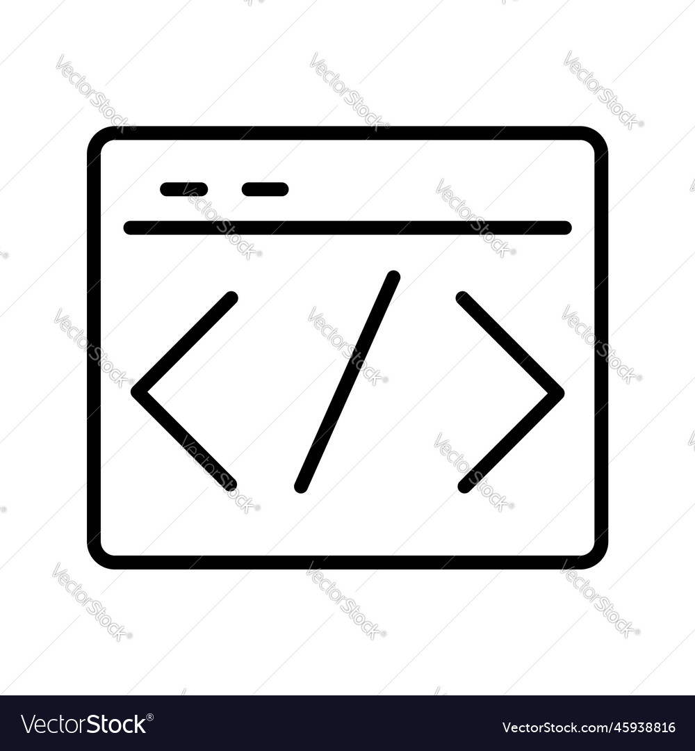 Outline seo website online coding icon