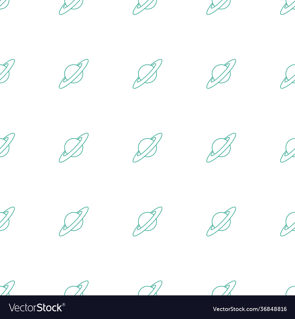 Planet icon pattern seamless white background