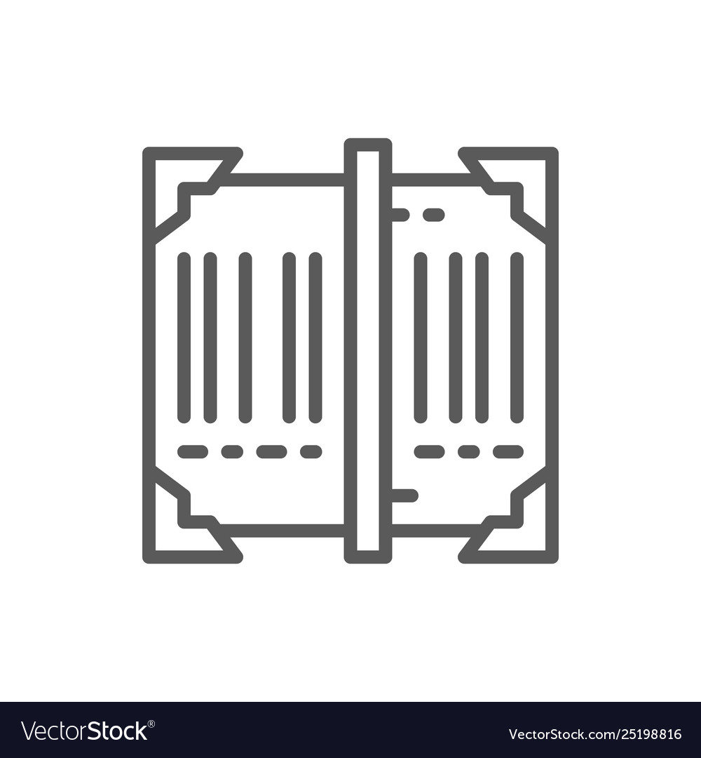 Scan barcode tracking line icon vector image Scan barcode tracking line icon