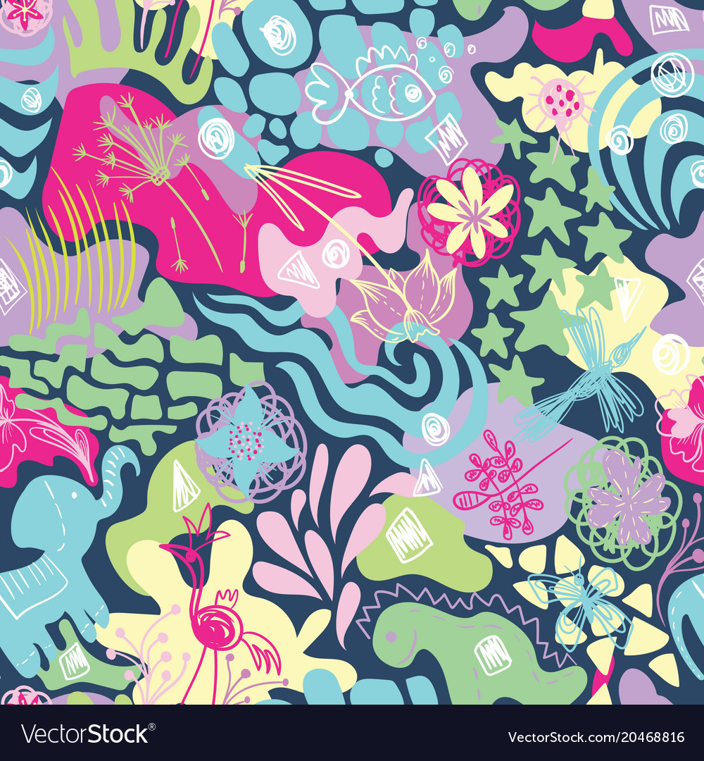 Spring cheerful textile pattern