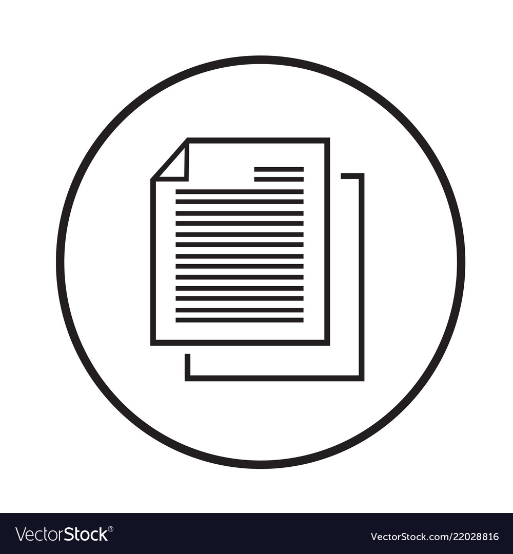 Thin line document icon design