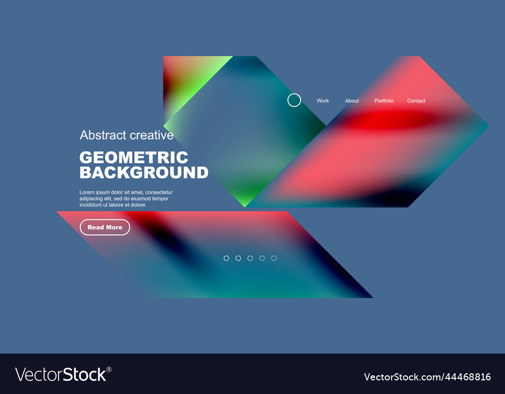 Triangles with fluid gradients abstract landing vector image Triangles with fluid gradients abstract landing