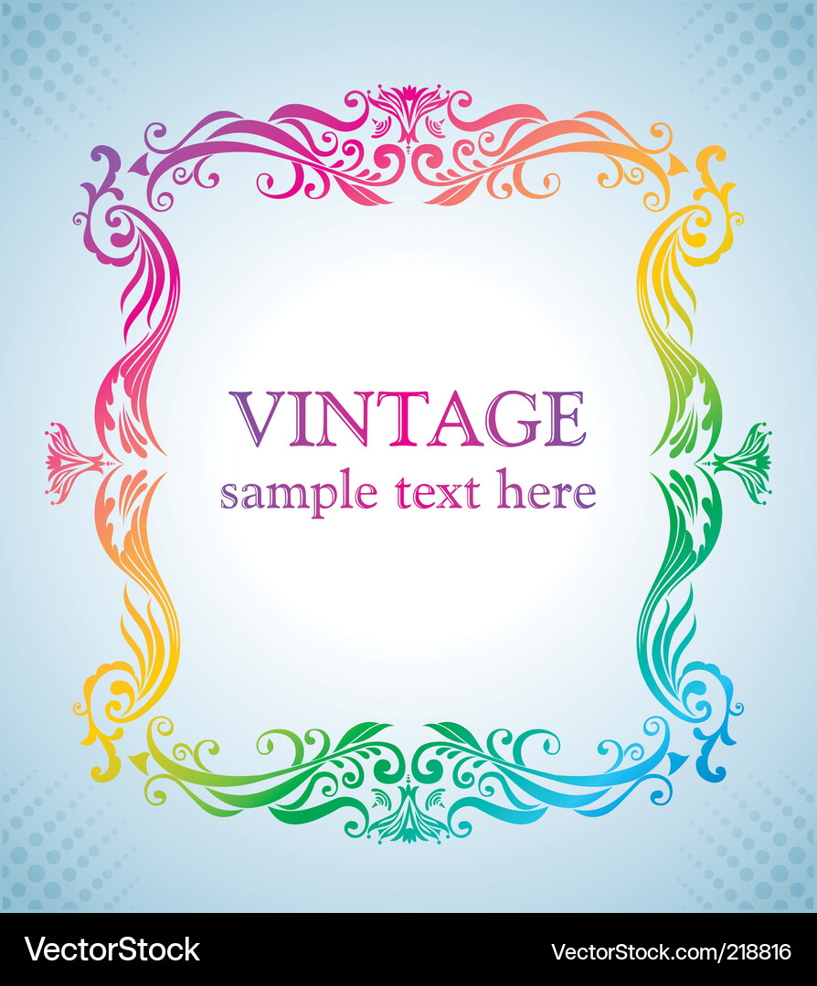 Vintage frame Royalty Free Vector Image - VectorStock