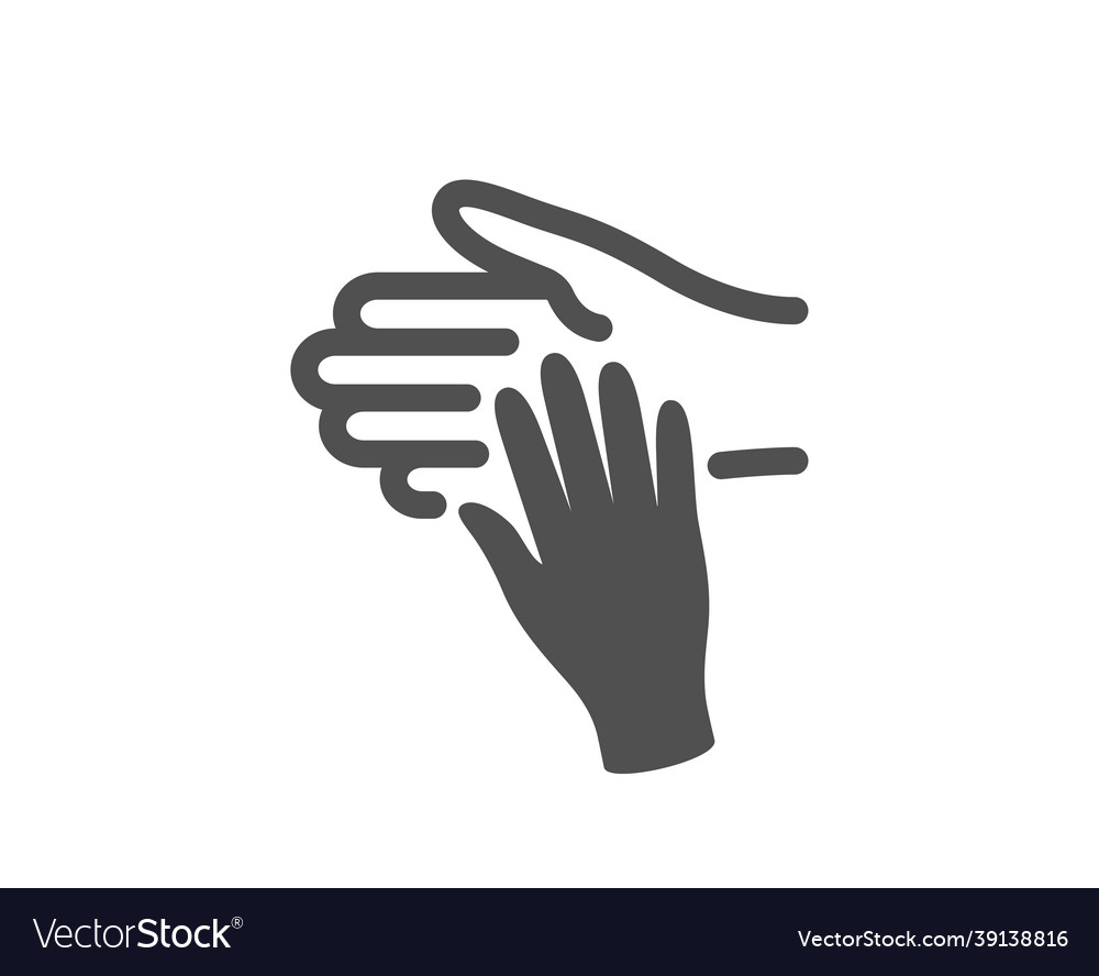 Volunteer care icon helping hand sign Royalty Free Vector