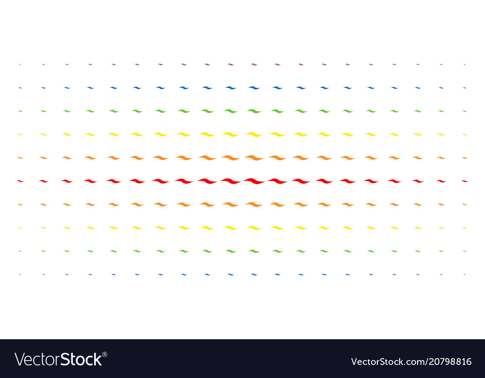 Wave shape spectrum halftone pattern