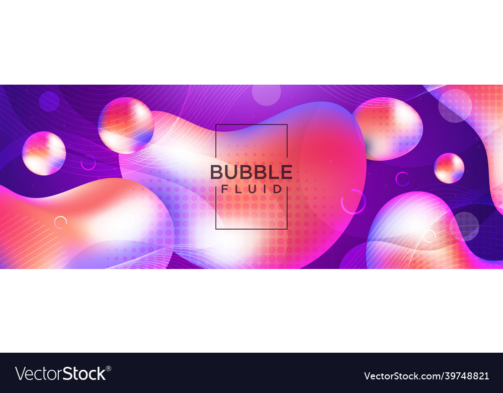 Abstract colorful bubble with fluid dynamic