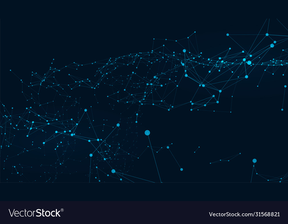 Abstract low poly connection lines digital