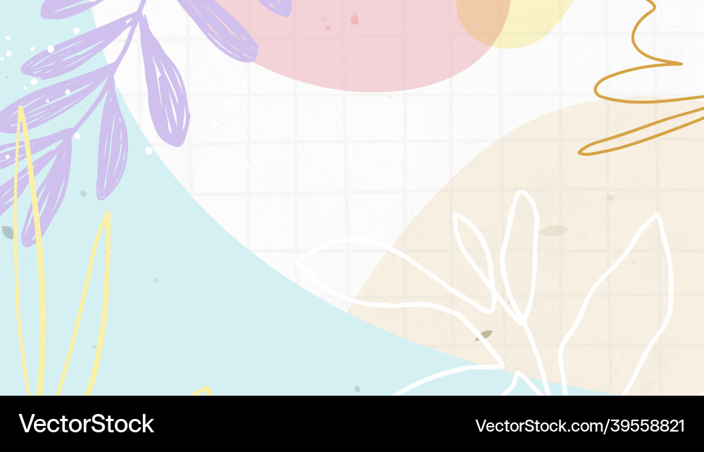 Abstract pastel memphis patterned background Vector Image