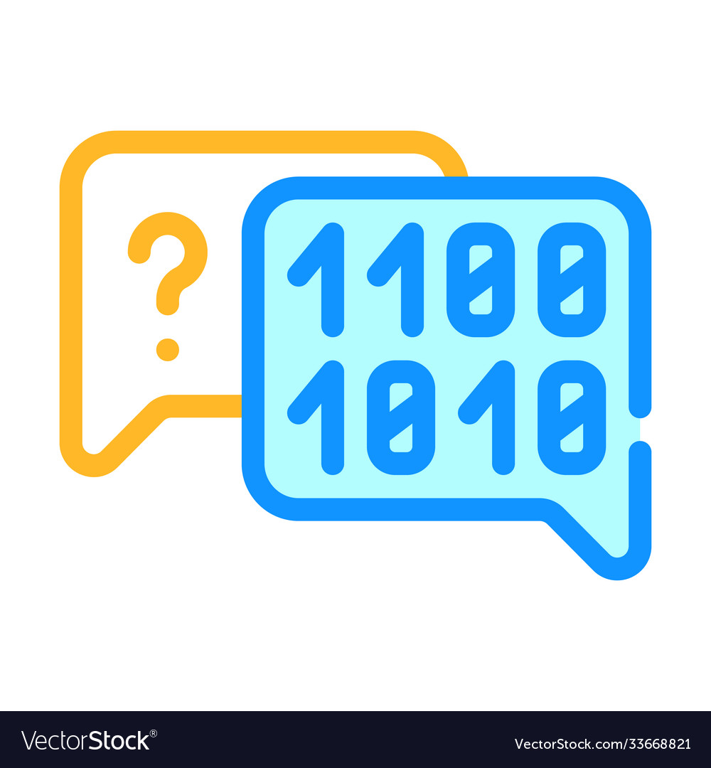 Binary Code und Fragezeichen Zitat Frame Farbe