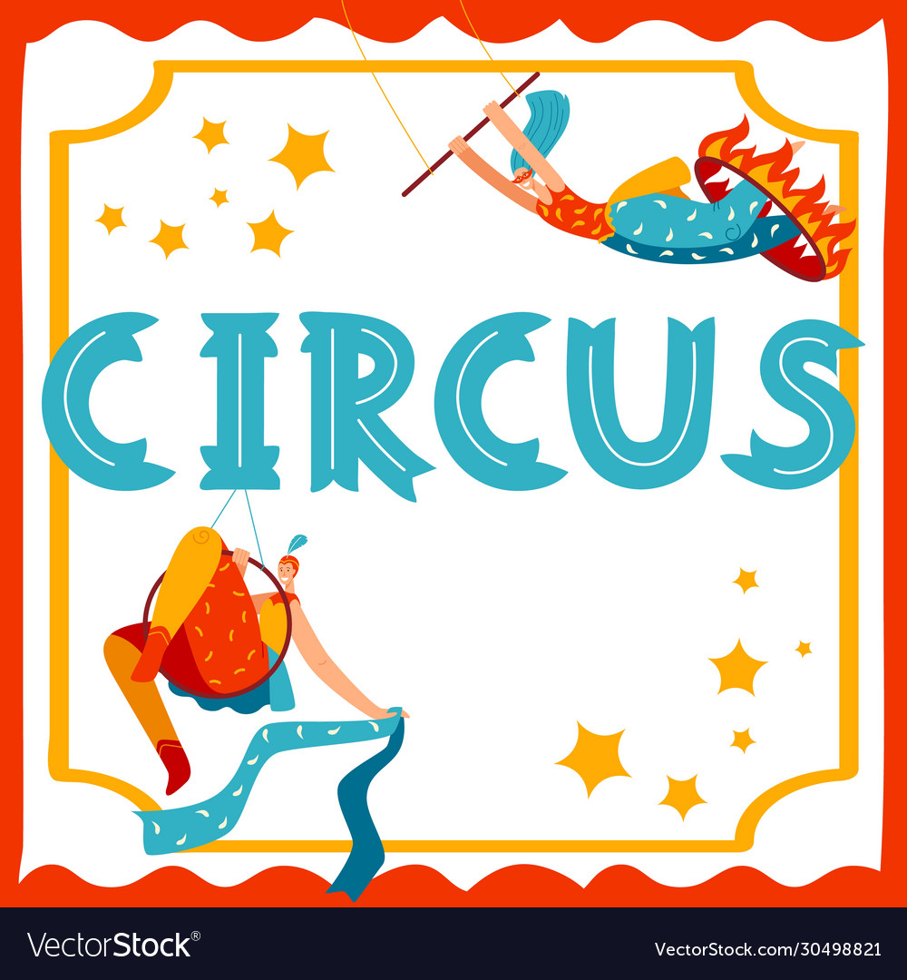 Character male female gymnast acrobat in ring vector image Character male female gymnast acrobat in ring