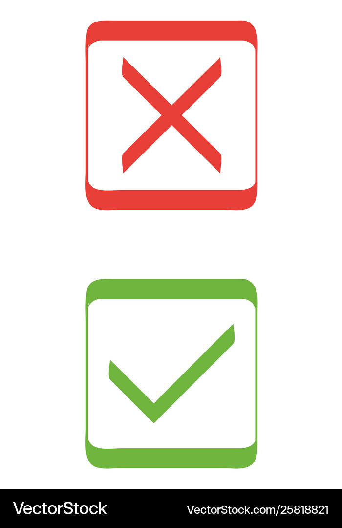 Check mark icons flat design style Royalty Free Vector Image