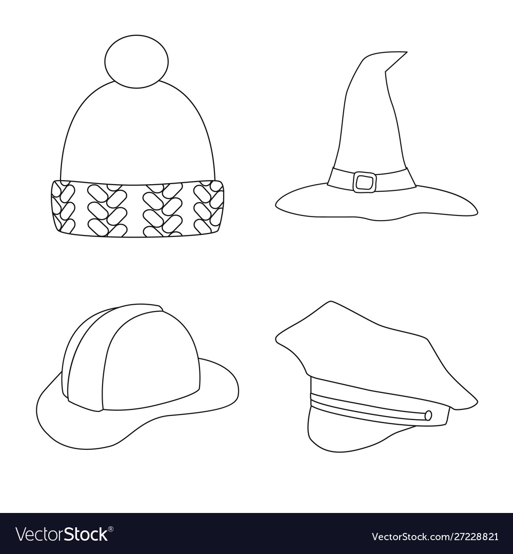 Design headgear and napper icon vector image Design headgear and napper icon