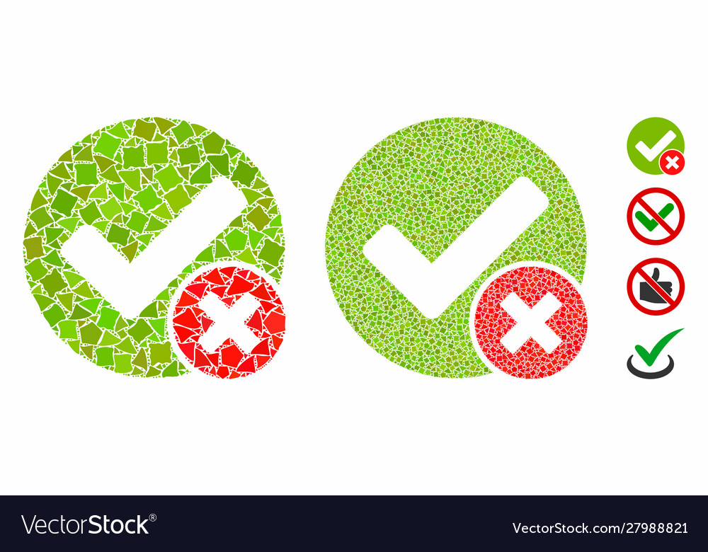 False positive composition icon raggy items Vector Image