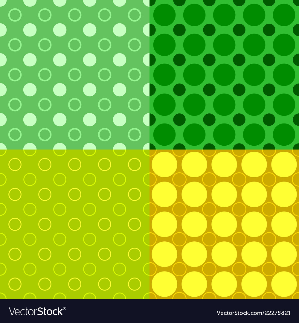 Geometrical seamless pattern set - circle
