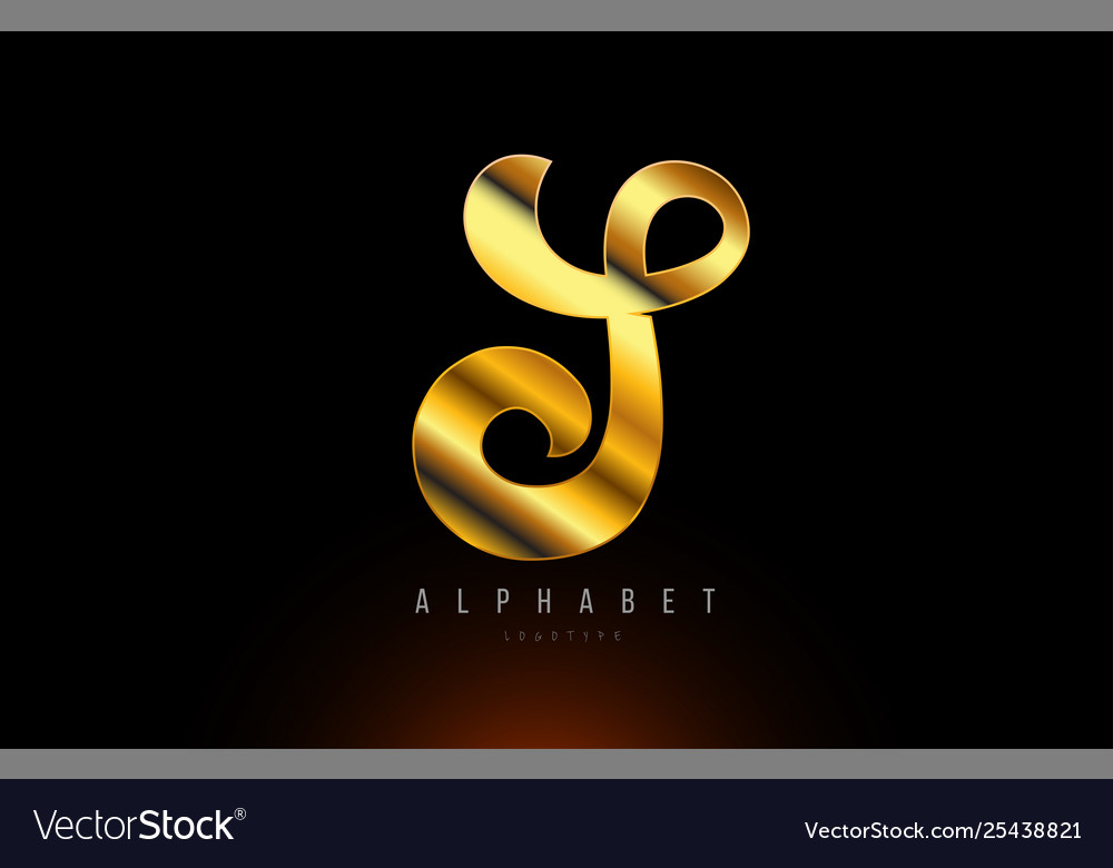 Gold golden s alphabet letter logo company icon Vector Image