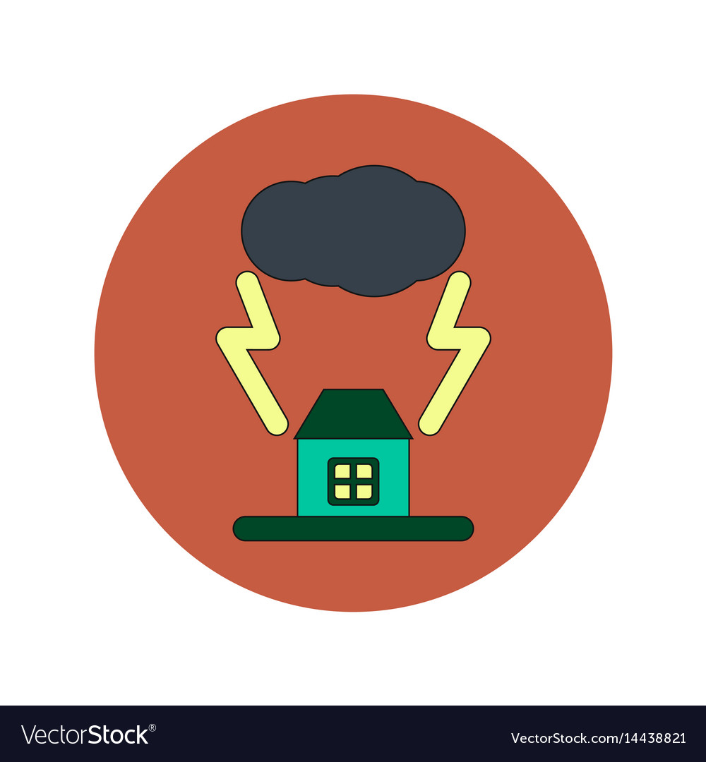 In flat design of lightning