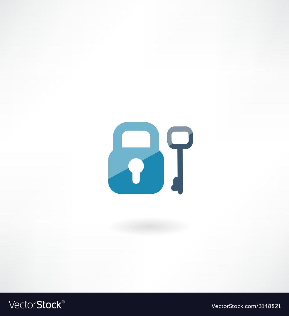 Lock with key icon
