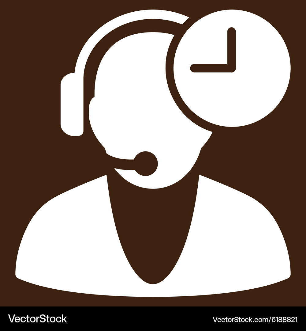 Operator time icon Royalty Free Vector Image - VectorStock