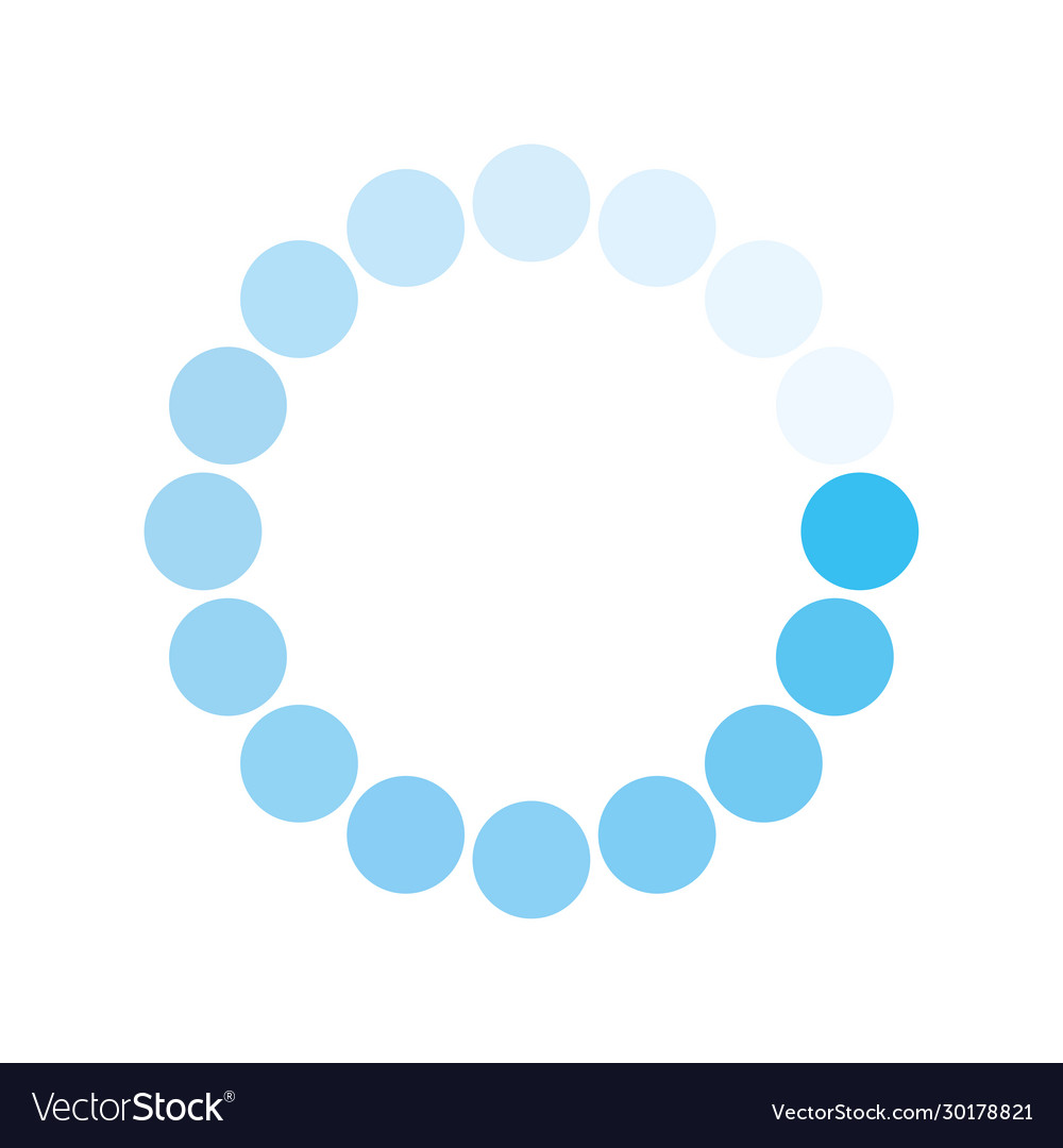 Pointed loading circle flat style icon