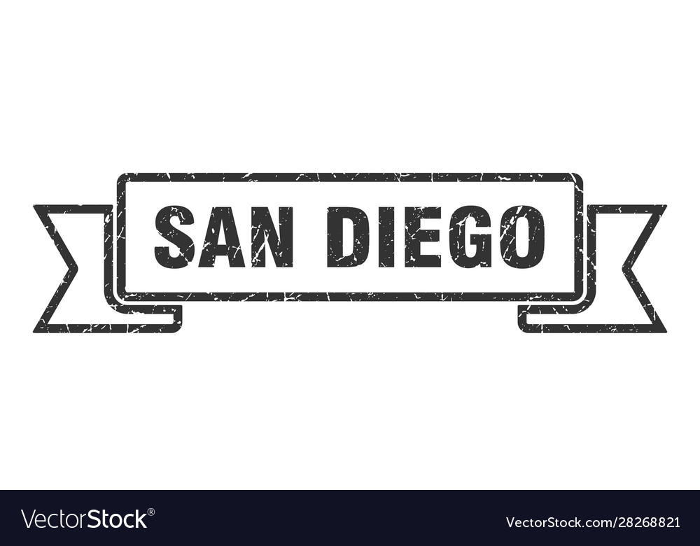 San Diego Grunge Ribbon Zeichen