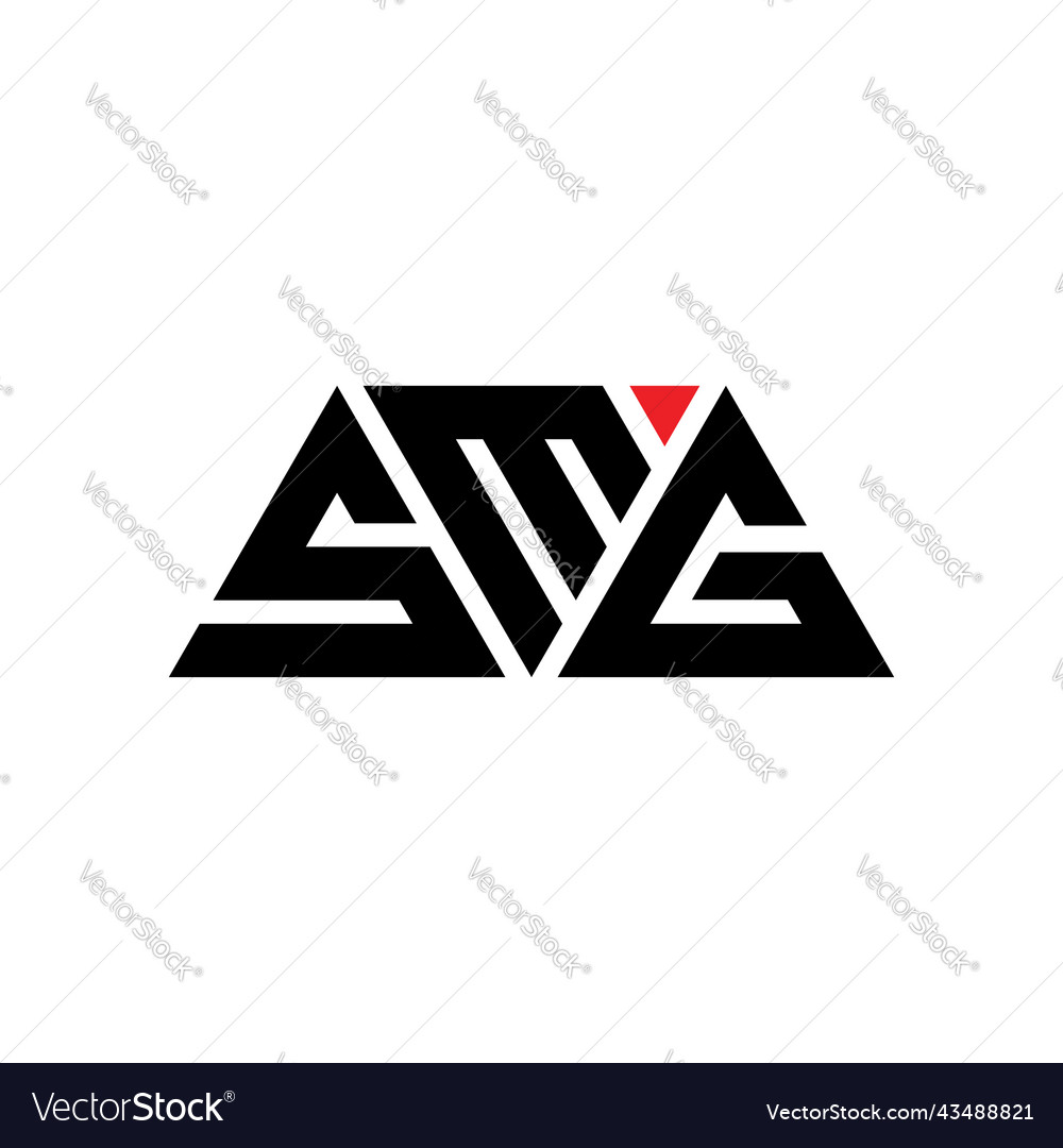 Smg triangle letter logo design Royalty Free Vector Image