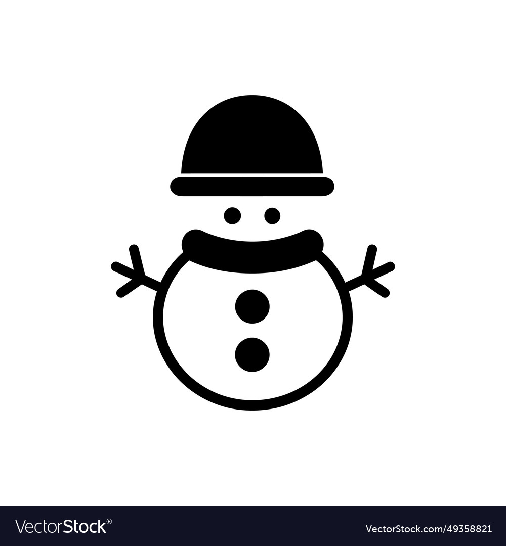 Snowman icon - simple Royalty Free Vector Image