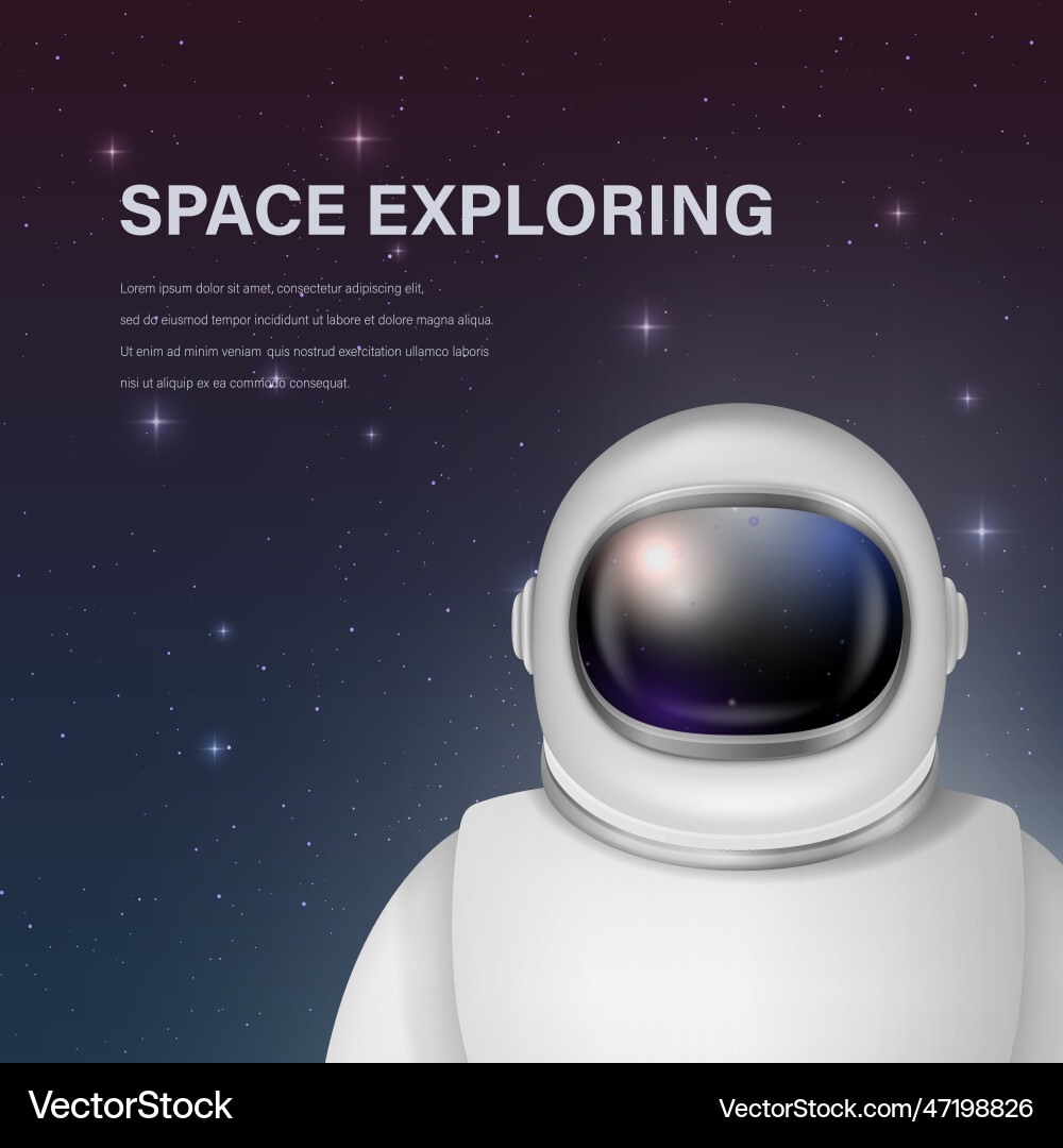 3d realistic spaceman astronaut spacesuit Vector Image