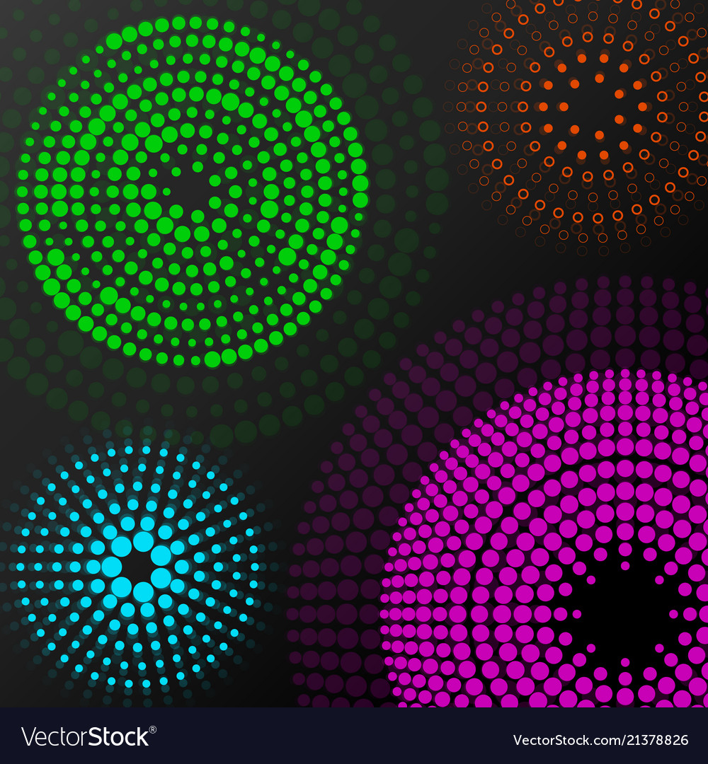 Abstract background with colorful dotted circles