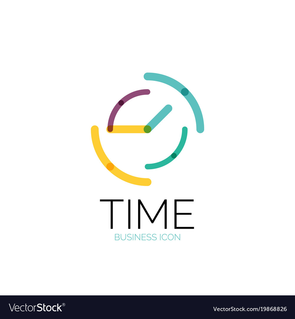 Abstraktes Logo Idee Zeitkonzept oder Uhr