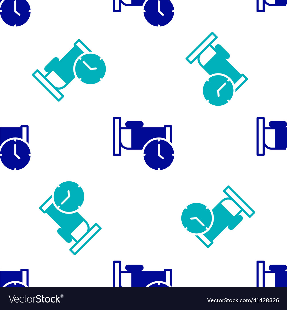 Blue time to sleep icon isolated seamless pattern