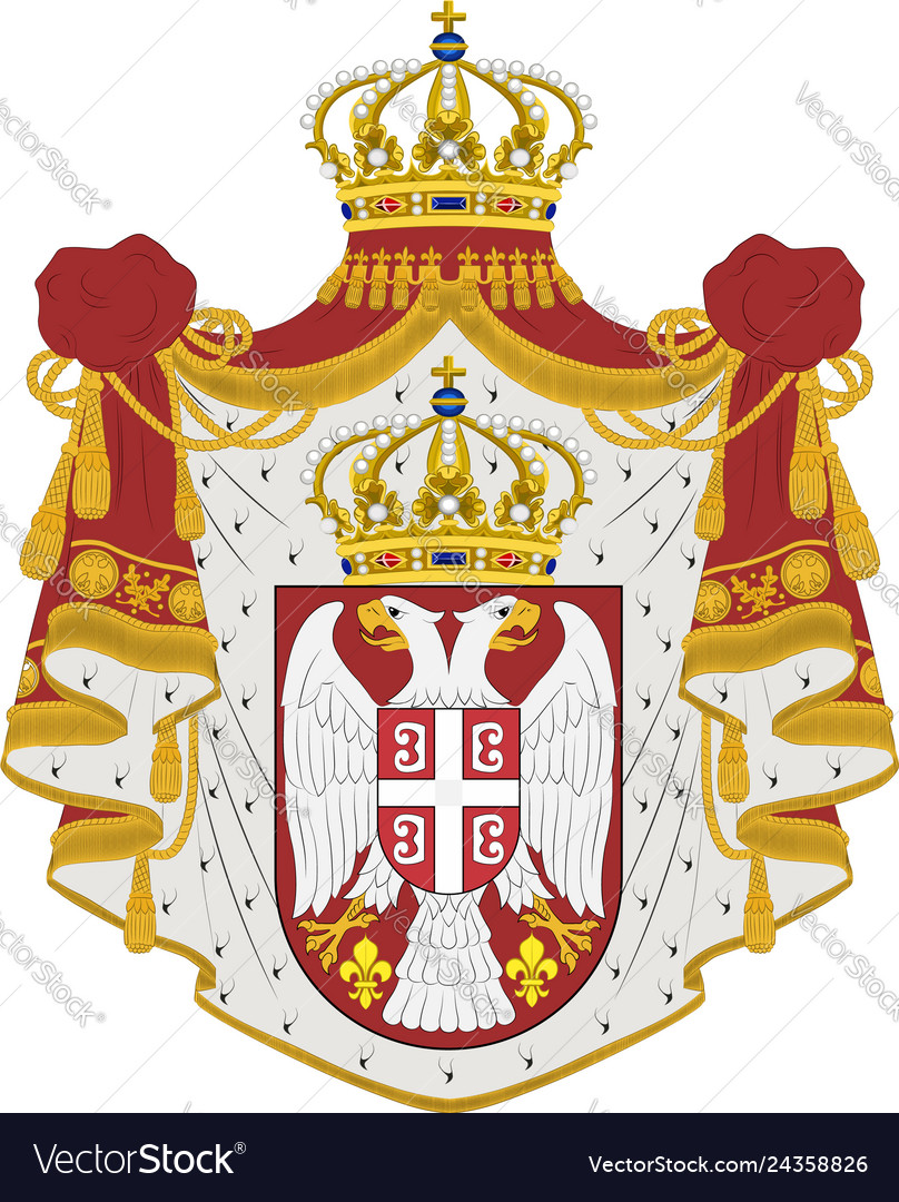 Coat of arms serbia Royalty Free Vector Image - VectorStock