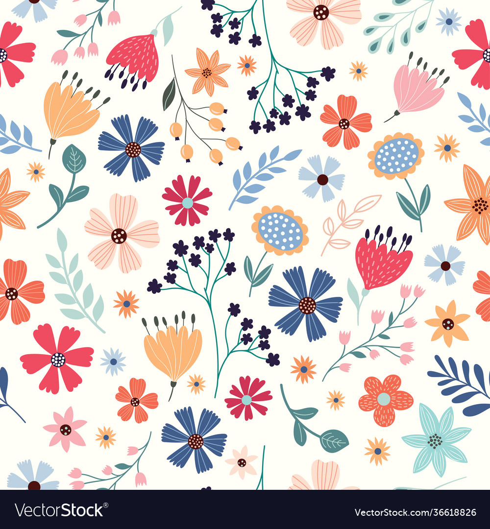 Colorful Floral Seamless Pattern