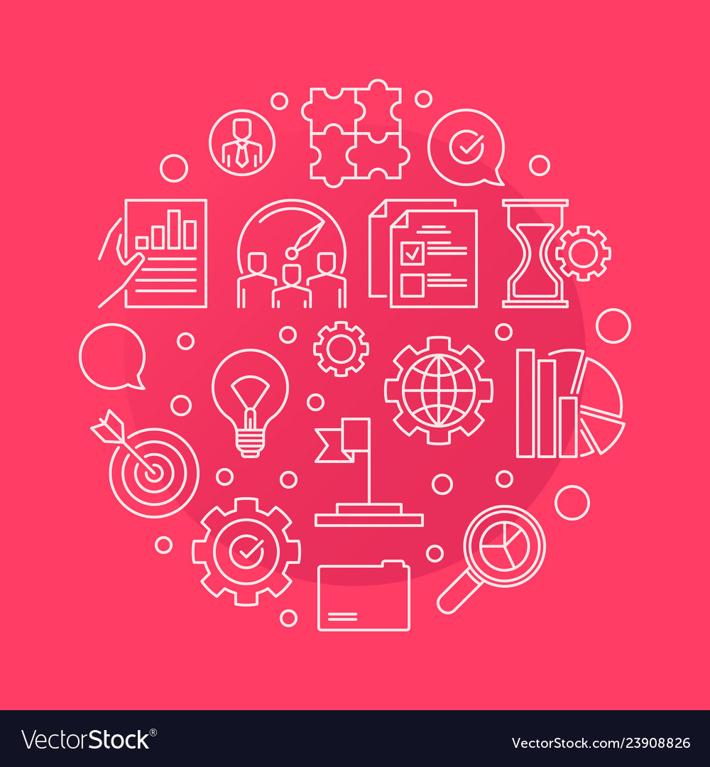 Core values circular in thin vector image Core values circular in thin