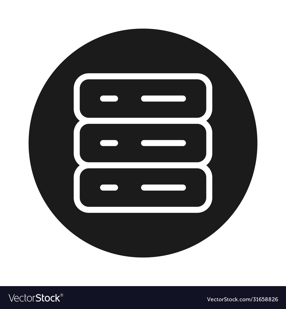 Database servers icon block style