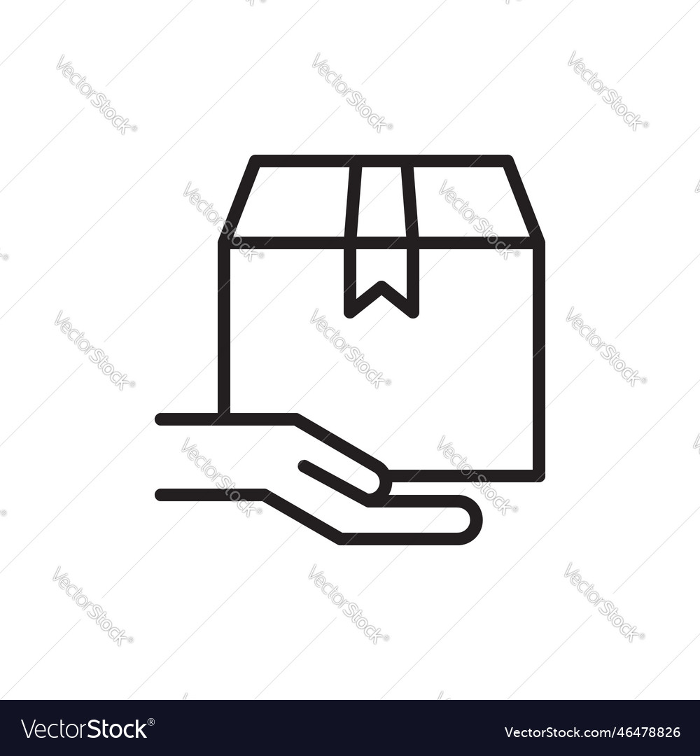 Delivery care icon with outline style suitable