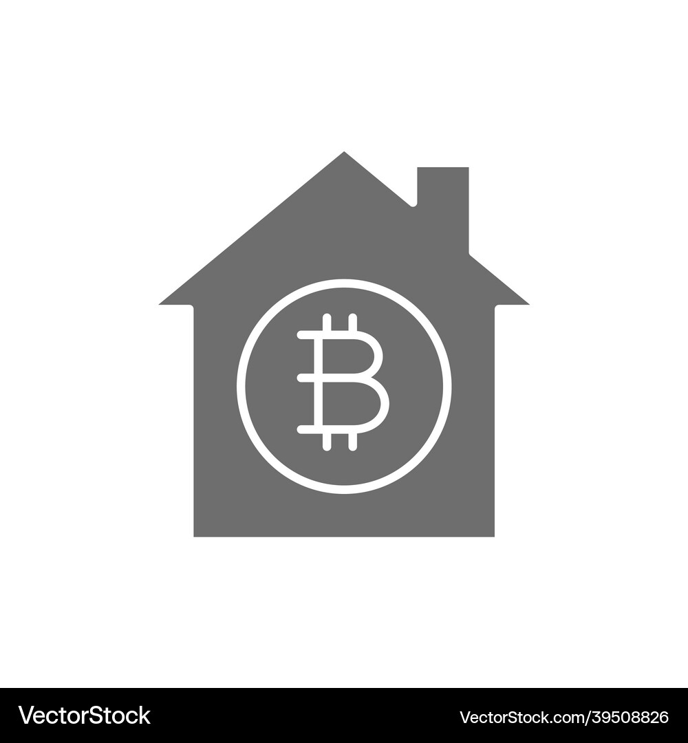 House with bitcoin coin cryptocurrency protection – Royalty-Free Vector |  VectorStock