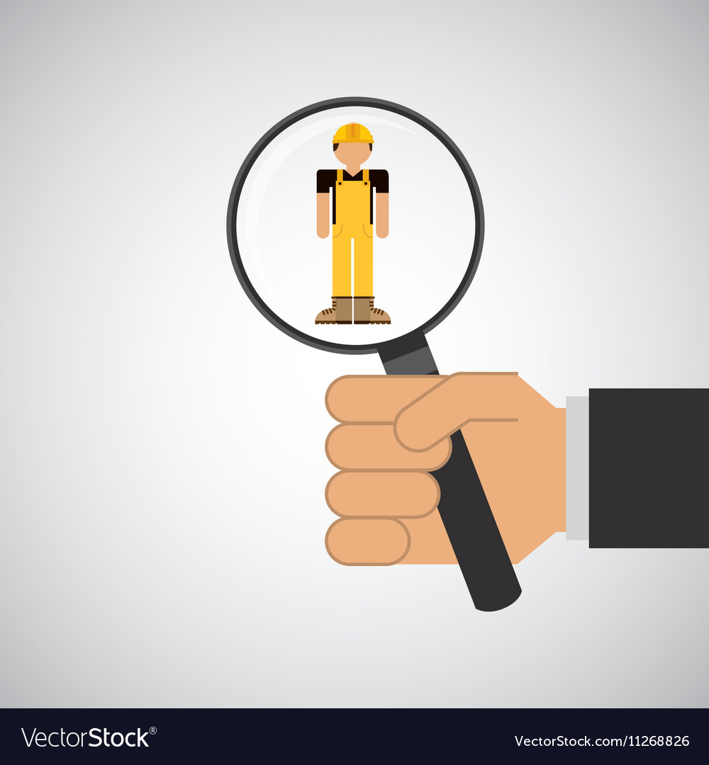 Human resources searching construction worker