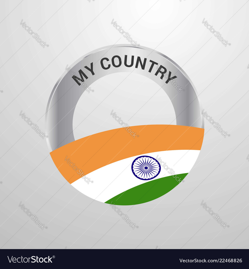 India my country flag badge