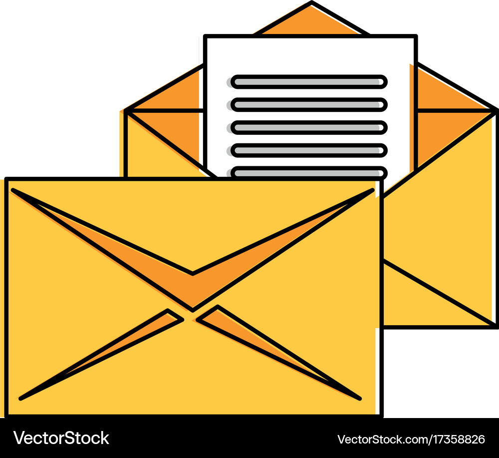 Mail envelope isolated icon Royalty Free Vector Image