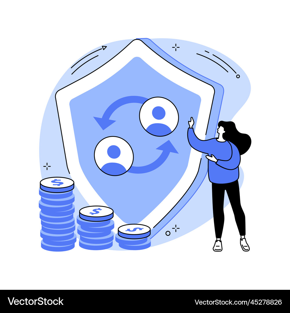 Peertopeer insurance abstract concept Royalty Free Vector