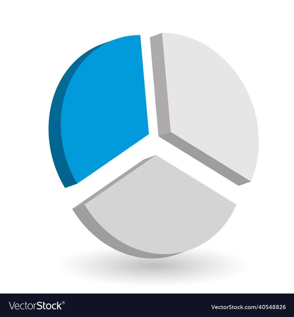 Pie chart design element vector image Pie chart design element