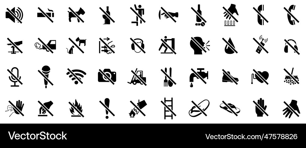 Prohibition sign on white background Royalty Free Vector