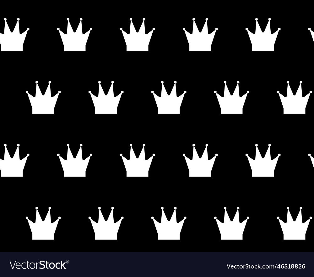 Seamless pattern with chess queen endless vector image Seamless pattern with chess queen endless