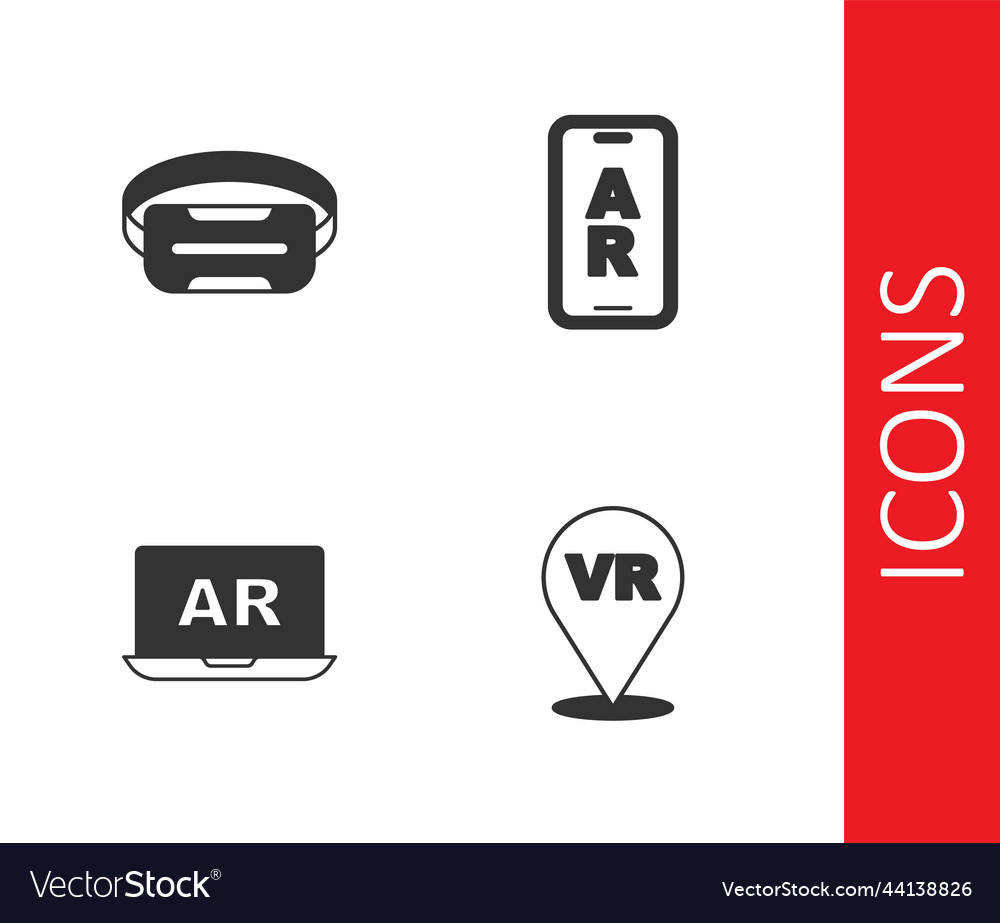 Set Virtual Reality Glasses Augmented Ar Vector Image Set Virtual Reality Glasses Augmented Ar Vector Image