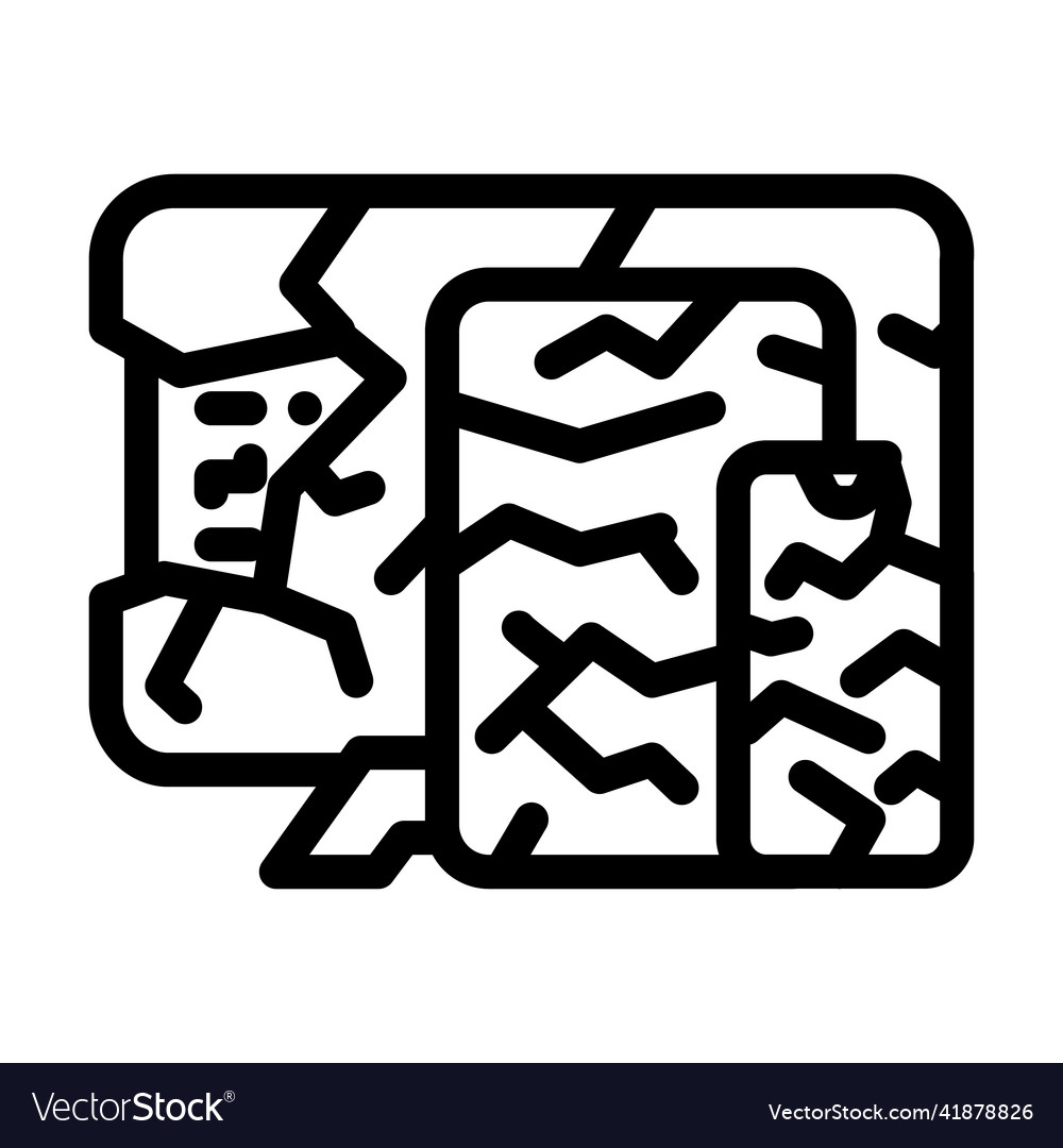Technique trash line icon