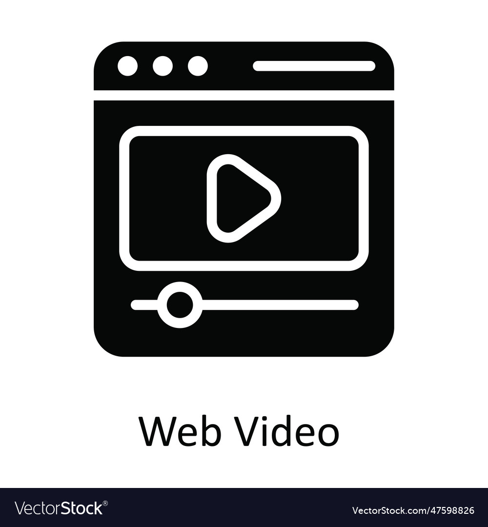 Web video solid icon design